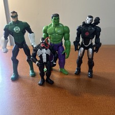Mattel/Hasbro DC Marvel Action Figure: Lanterna Verde, Hulk, War Machine, Venom