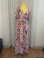 Loft Beach Floral/Leaf Print Multicolor Maxi Dress Size Medium