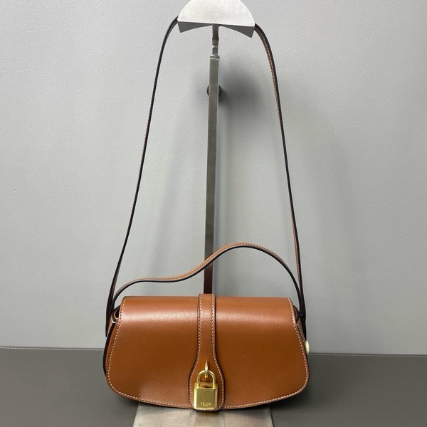 Authentic Pre-owned Celine Brown Calfskin Tabou Clutch / Crossbody Bag