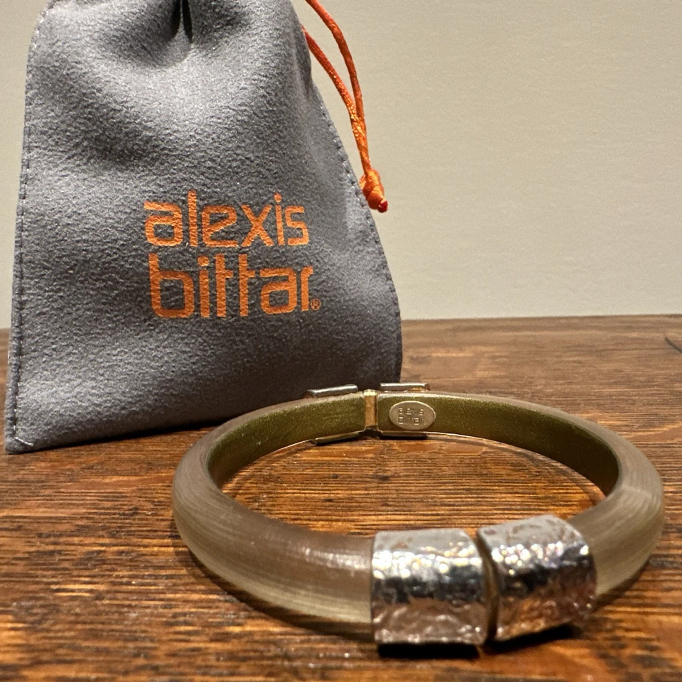 Pulsera con bisagras ALEXIS BITTAR Lucite - transparente/plateada Foto 2 de 4