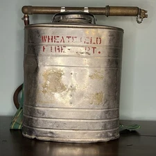 Vintage Indian Fire Pump D.B. Smith & Co. Utica NY Firefighter-Wheatfield, IN