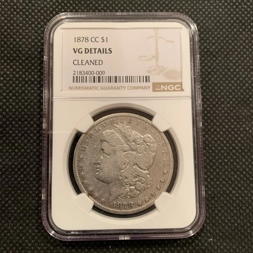 1878-CC U.S. MORGAN SILVER DOLLAR - VG DETAILS - NGC GRADED!