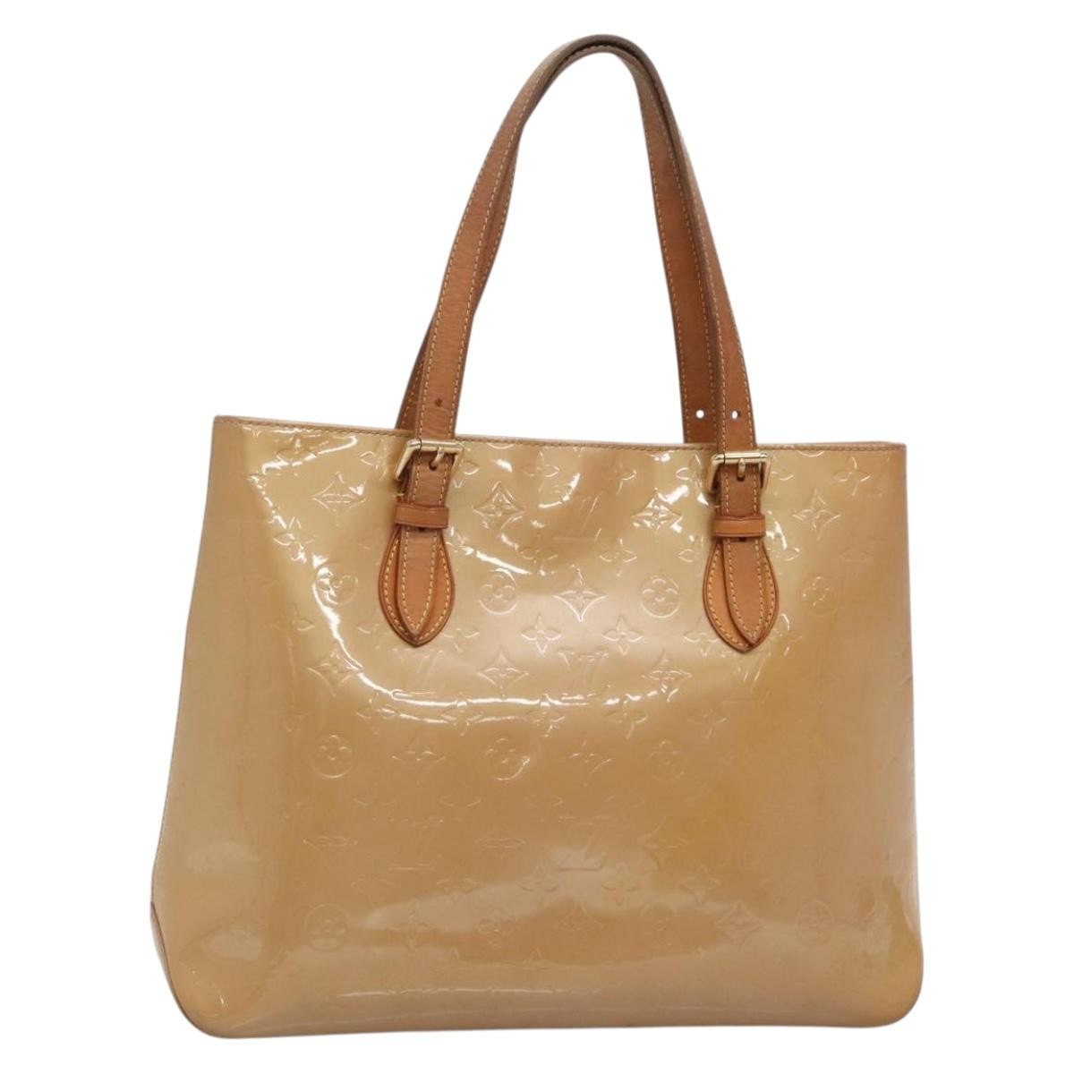 LOUIS VUITTON Monogram Vernis Brentwood Noisette Shoulder Bag M91511 Authentic BA3994