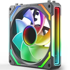 COSMIQ-RE Black 120mm RGB Case Fan with Infinity Mirror Design - Low Noise