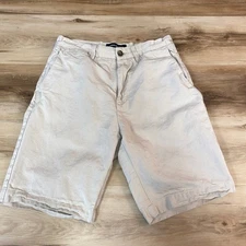 RODD & GUNN Mens Chino Shorts Size 30 Beige Cotton Linen Blend Flat Front Casual