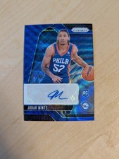 2024-25 Prizm Judah Mintz Rookie RC Blue Wave Rookie Auto #RSI-JMP 76ers