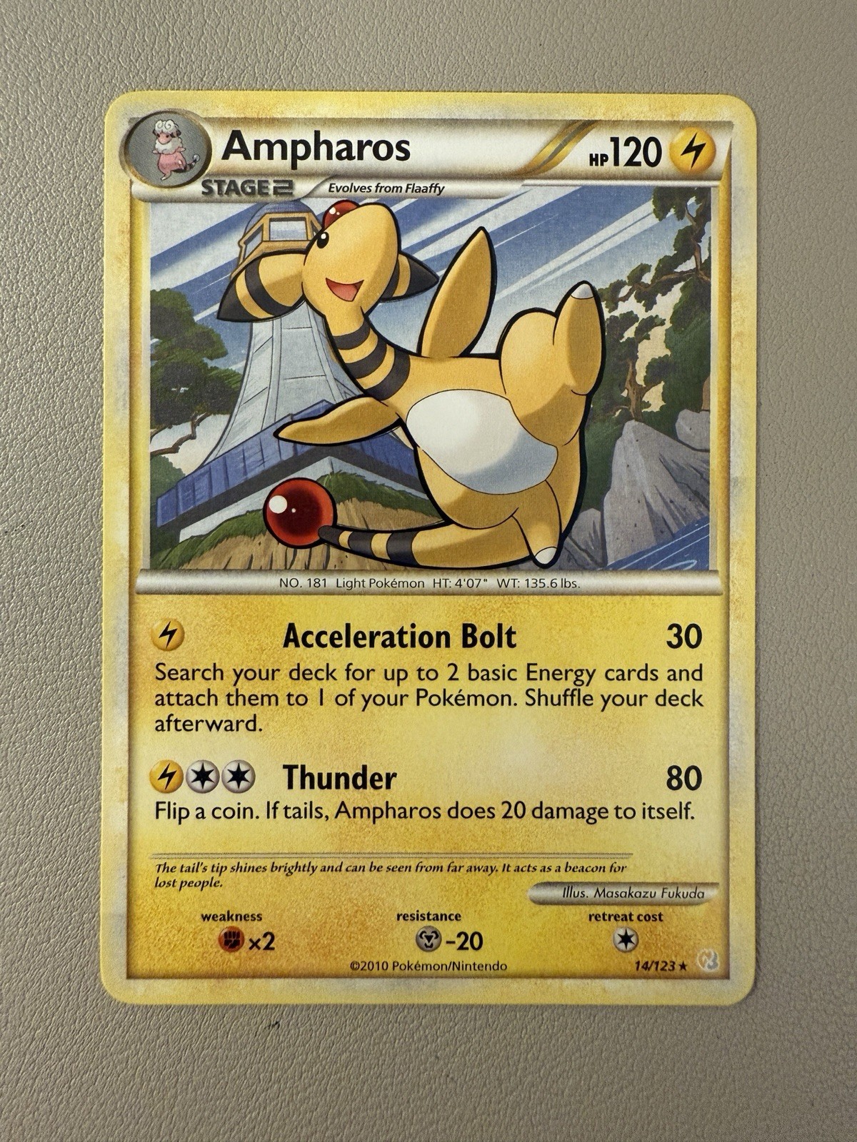 Pokemon 2010 HeartGold SoulSilver 14/123 Ampharos