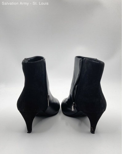 Alfani Womens Black Leather Pointed Toe Zip Up Stiletto Heel Ankle Booties Sz 8M - Picture 6 of 10