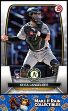 Shea Langeliers 2023 Bowman #3 Oakland Athletics Rookie RC