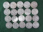 New Listing20 Silver Liberty Walking Half Dollars-1940's and 1-1920 Lot12