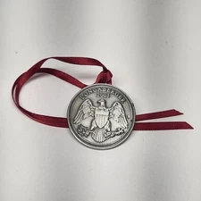 Longaberger Basket Tie On 2005 Inaugural Eagle Shield USA Patriotic Lapel Pin