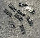 Lego Parts Lot 9 Black Hinge Plate 1 x 2 Locking 2 Fingers End No 44302