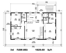 Appartamento moderno personalizzato a due piani piano casa: 4 camere da letto e 4 bagni con CAD