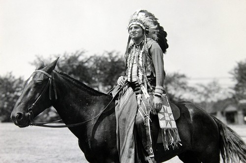 1930 Native American Frank Standinghorse Pageant of Travel Progress Parade B&W - Picture 2 of 4