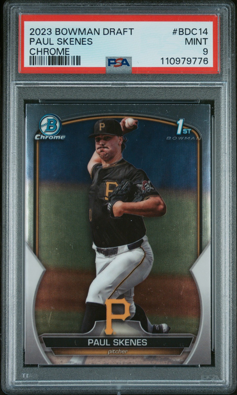 2023 BOWMAN DRAFT CHROME #BDC14 PAUL SKENES PSA 9
