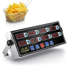 8-Channel Commercial Kitchen Timer, Digital Cooking Timer Fryer Baking Dining