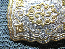 Vintage 80s Crumrine Belt Buckle 22K gold Over Sterling Silver Floral 89.9 grams Crumrine | Accessories | Crumrine Silver Plate On Jewelers  main image 3