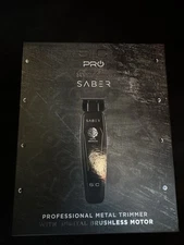 StyleCraft Pro Saber Metal Cordless Trimmer Brushless Motor Black, SC403B