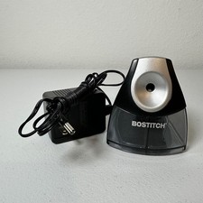 Bostitch Electric Pencil Sharpener Model EPS4 Black Silver AC Adapter Included