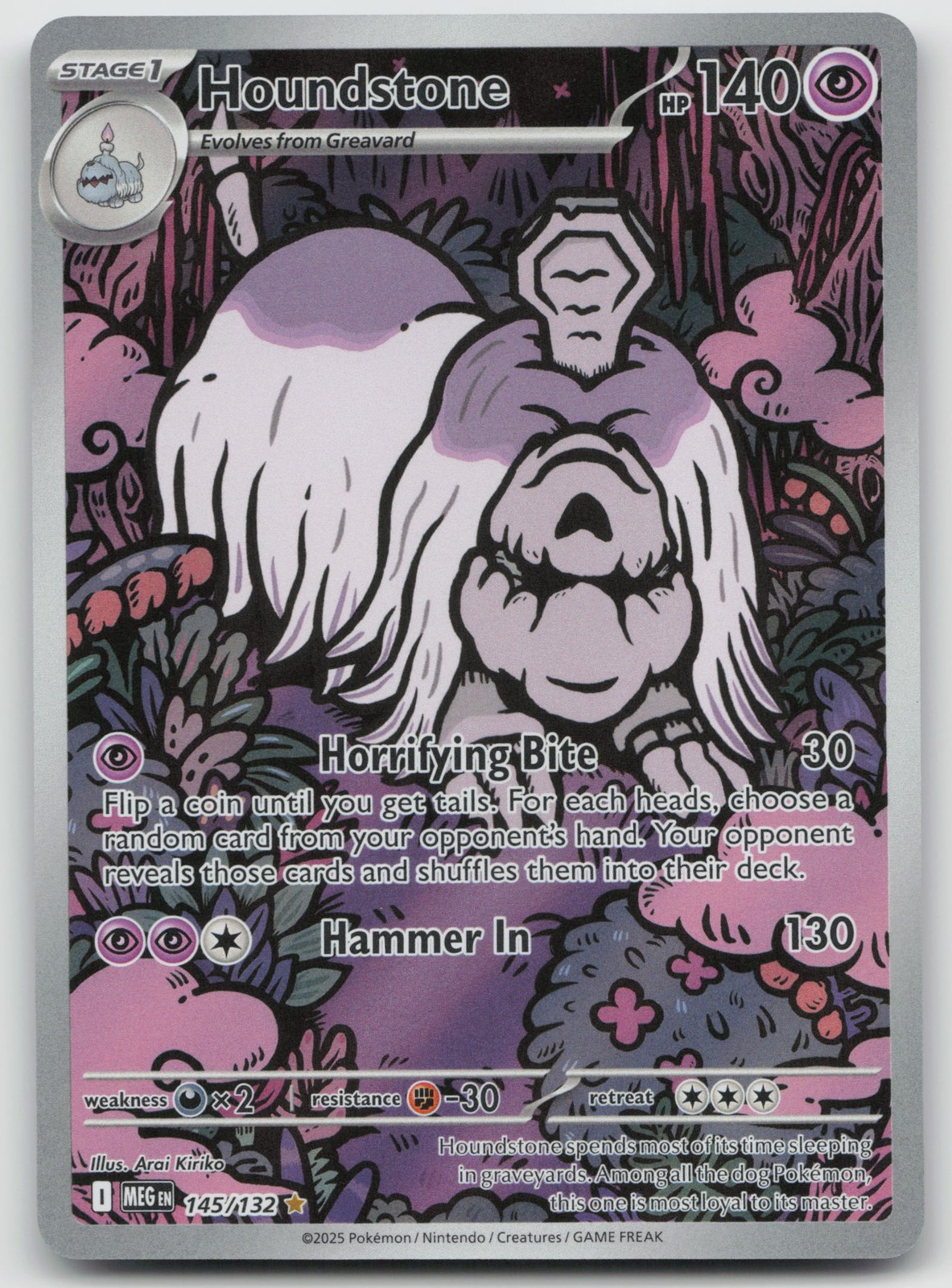 Houndstone - Illustration Rare ME01: Mega Evolution 145/132 NM