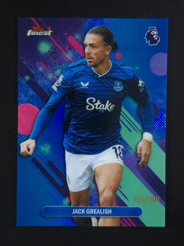 2025-26 Topps Finest EPL JACK GREALISH 151/200 Blue Refractor Everton #38 B