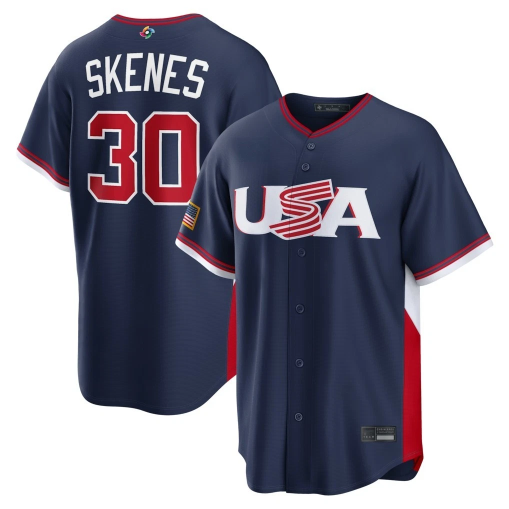 Men's USA Baseball Navy 2026 World Baseball Classic Jersey All Player