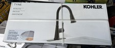 KOHLER Tyne Single-Handle Pull-Down Sprayer Kitchen Faucet Matte Black - NEW  