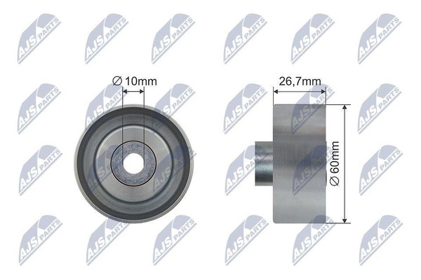 Original NTY Umlenk-/FüHrungsrolle Keilrippenriemen RNK-FR-029 FüR Ford-image