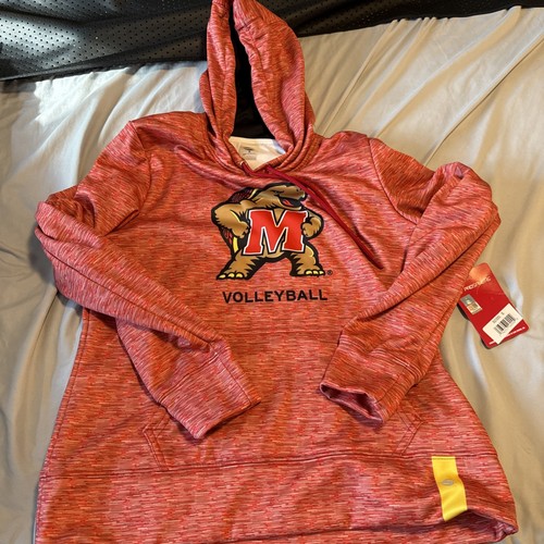 Neu mit Etikett Small Prosphere University of Maryland Terps roter Volleyball-Hoodie für Damen - Bild 1 von 4