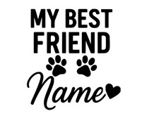 Custom Dog Mom Decal Personalized Pet Name Sticker Vinyl Car Window Paw Print