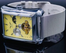Minoir Herren Männer Uhr Automatik Armbanduhr Herrenuhr mit Geld Silber Farben