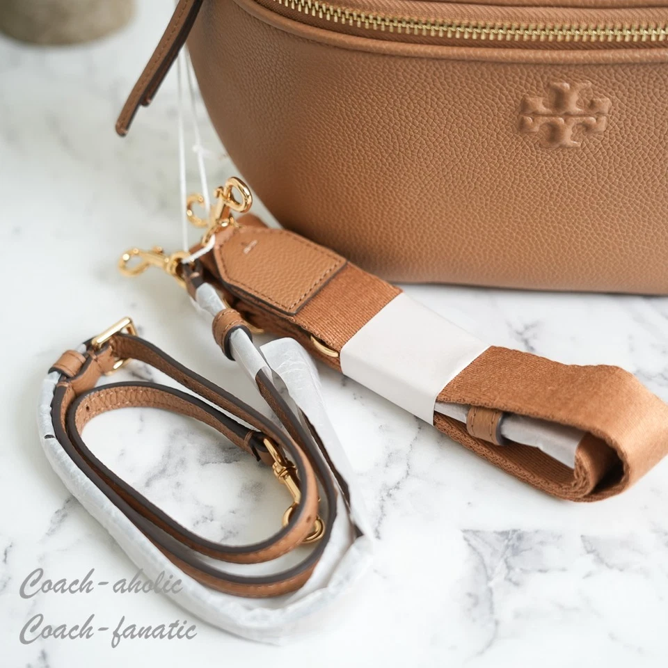 Riñonera Tory Burch Thea de cuero granulado en tiramisú 165917 nueva con etiquetas Foto 3 de 4