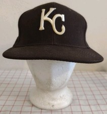 Vintage Kansas City KC Royals MLB Cap Hat Brown Size 7 1/8 Embroidered Flat Bill