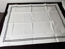Frette Bourdon White Cotton Regular Pillow Sham with Black Stitching - New ZZ878