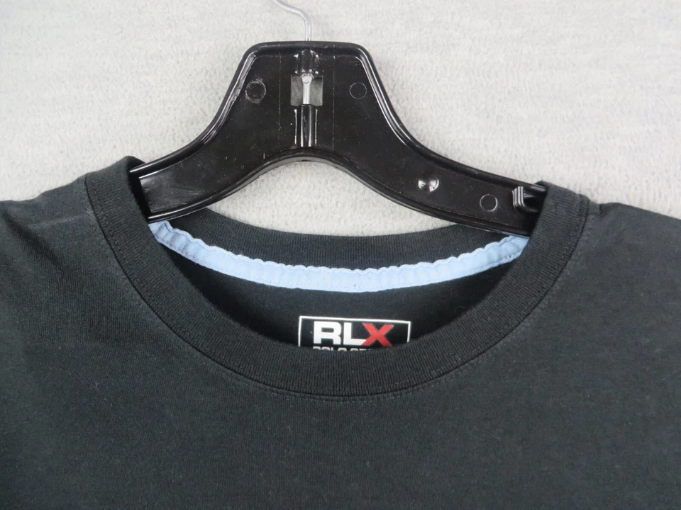 Camisa RLX para Mujer XL Negra Manga Corta Crew Pullover Logo Activa Preppy Informal Foto 4 de 4