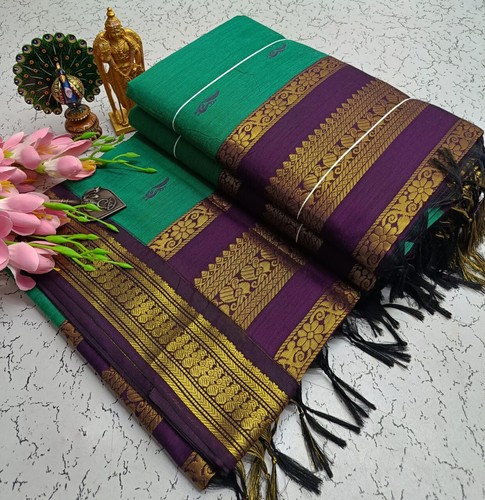 Women’s Indian Premium Quality Kalyani Cotton Saree - Picture 3 of 12