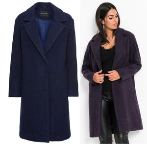 wool look coat