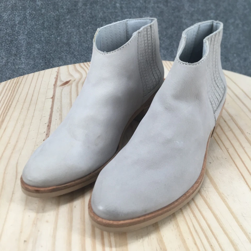 Dolce Vita Botas Mujer 8.5 Towne Chelsea Botines Cuero Azul Bloque Puntera Almendra Foto 3 de 4