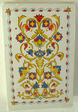VTG NEW SEALED All Plastic Playing Cards Heart & Flower Crest Made in USA