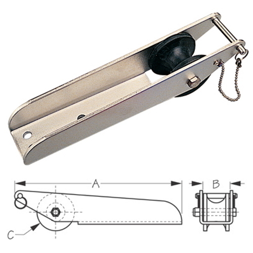 11 Inch Long Stainless Steel Fairlead Anchor Roller for Boats - Picture 1 of 1