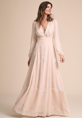 New BHLDN Belize Wedding Dress Bohemian sz Blush - Main Image