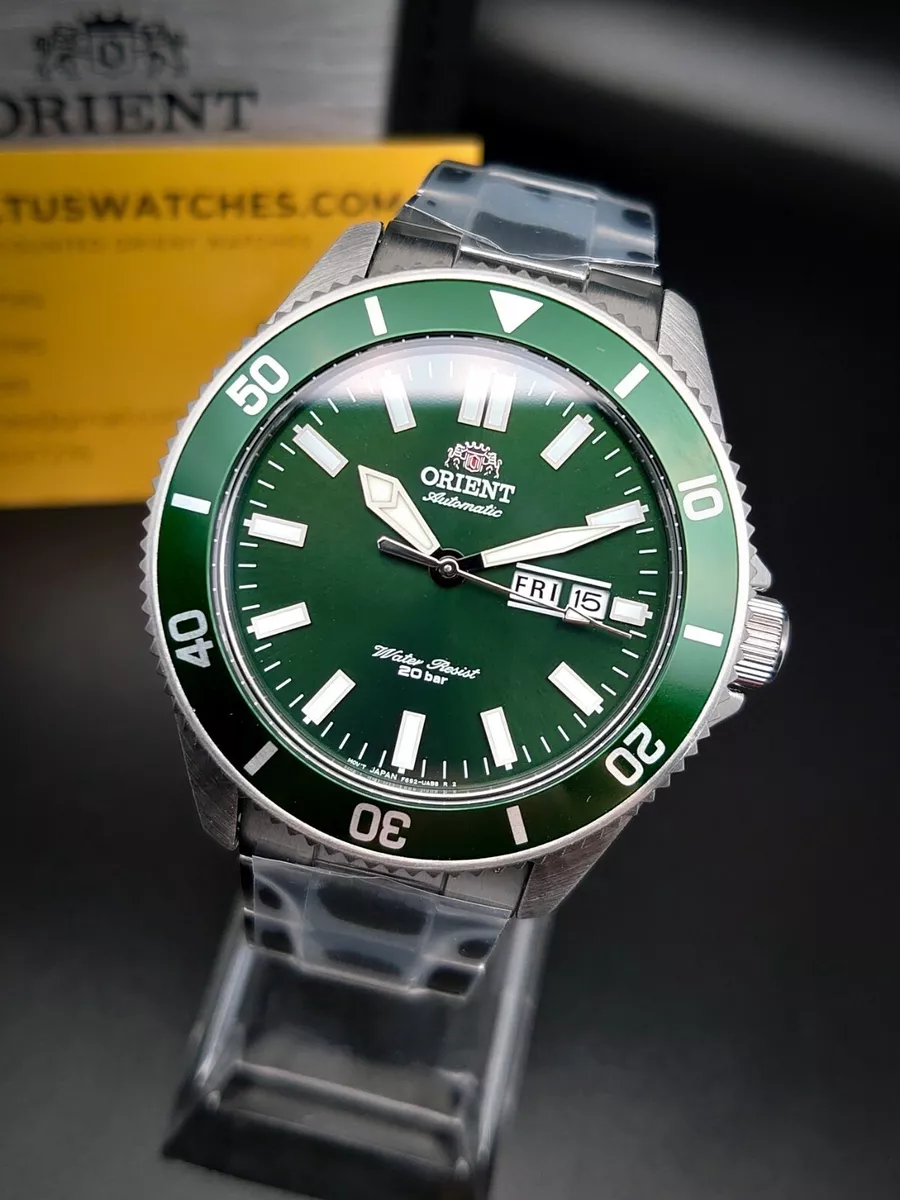Green orient watch cheap