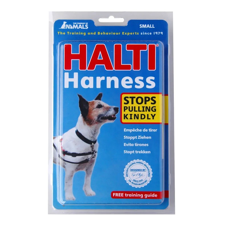 HALTI NO-PULL DOG HARNESS SMALL RED & BLACK EASY FIT NEW IN PACKAGE