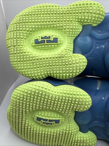 NIKE LEBRON XIX 19 Dutch Blue Lime Glow “Tropical” US 5.5Y DD0418-400 Shoes - Picture 12 of 15
