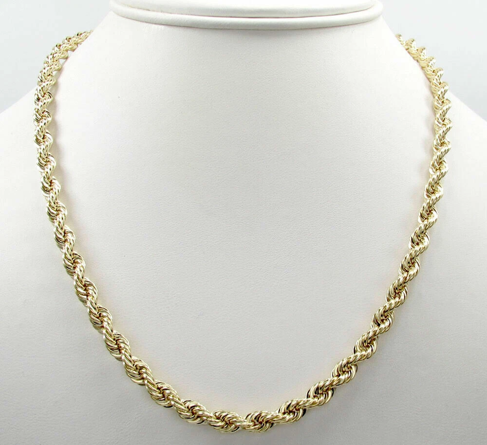 10k solid gold 2024 rope chain 5mm