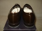 100% AUTH NEW MEN PRADA SPAZZOLATO PATENT BROWN PATENT DERBY UK 9.5/US 10.5 — photo 4