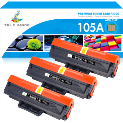 3PK Black W1105A Toner Compatible for HP 105A LaserJet MFP 135a 135w 137fnw 107a