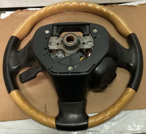 02-10 LEXUS SC430 BLACK LEATHER WOOD GRAIN STEERING WHEEL OEM - Picture 2 of 3