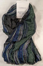 NEW Infinity Scarf Croft&Barrow Blue/Green/Black Shimmer