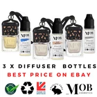 3 x Car Air Fresheners for Men Car Fragrance Hanging Diffuser Bottle & Refill
